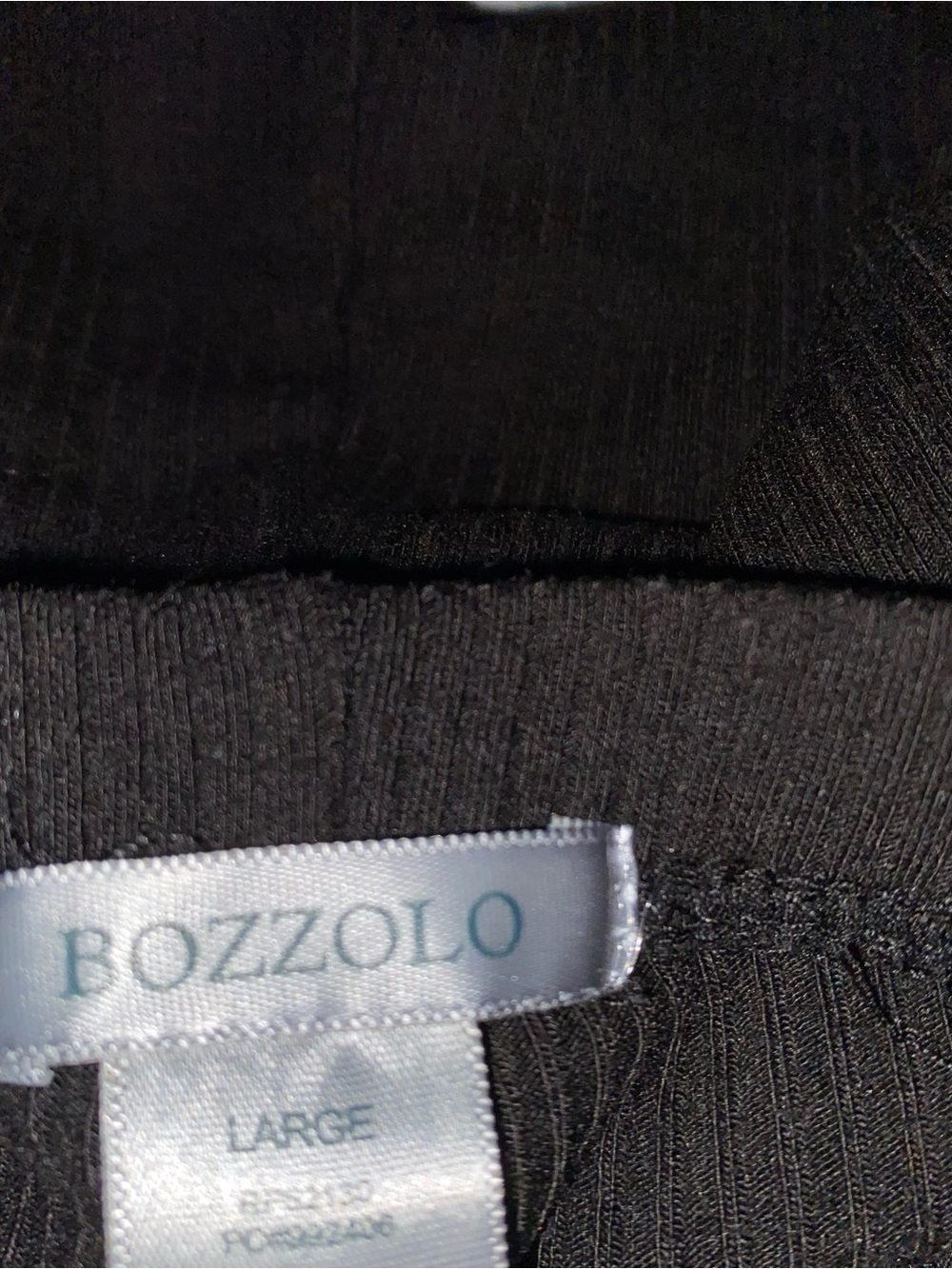 Bozzolo Black Ribbed Knit biker shorts - Picture 4 of 6